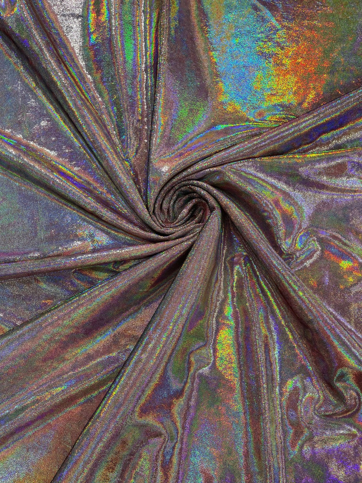 Foggy Foil Stretch Velvet Fabric - Iridescent Foil, 58" Width (1 Yard)