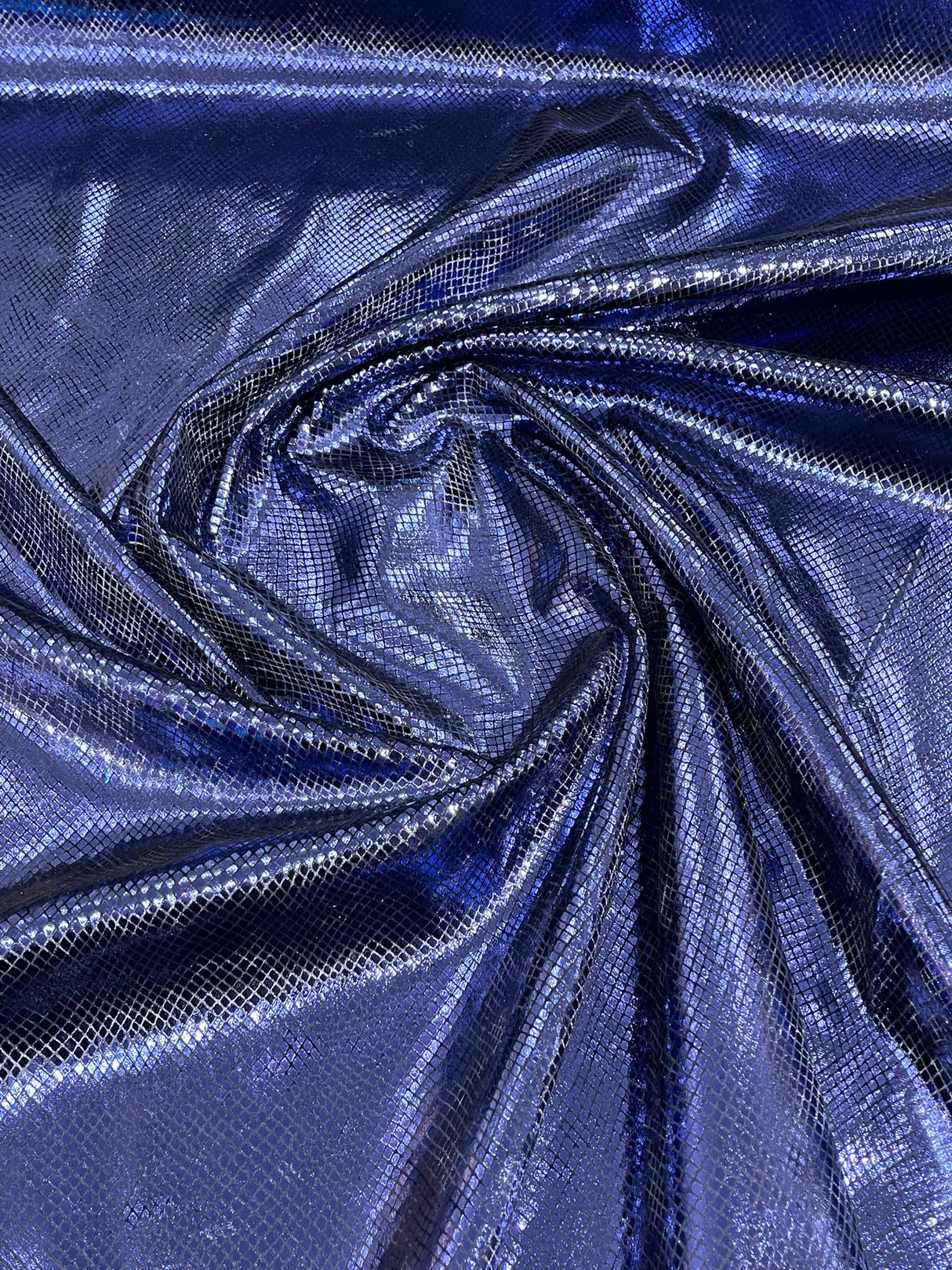 Foil Snake Stretch Velvet Fabric - Iridescent Snake Print, 58" Width (1 Yard)