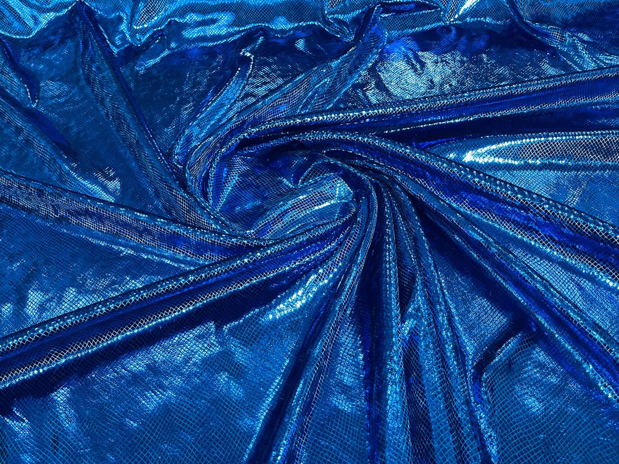 Foil Snake Stretch Velvet Fabric - Iridescent Snake Print, 58" Width (1 Yard)