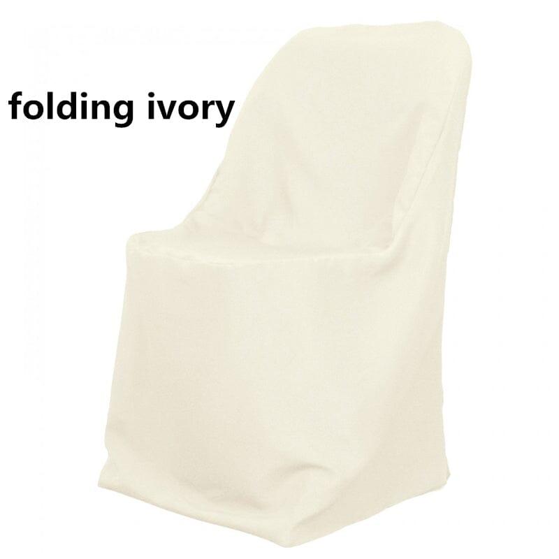 Polyester Folding Chair Cover - 100 Percent Polyester Fabric - Solid, 34" Chair Back, 21" Wide X 18" Tall, 19" Wide X 16" Length, 18" Tall From Ground (By Piece)