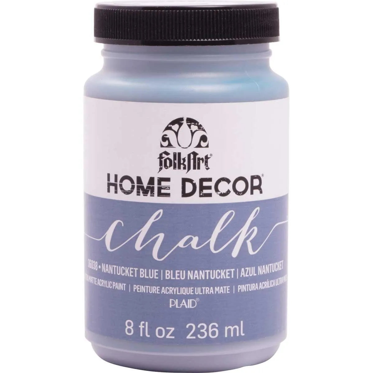 FolkArt Chalk Acrylic Paint - Nantucket Blue (8 oz Bottle)