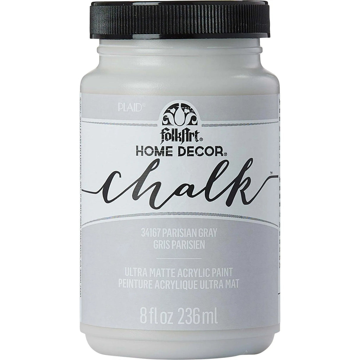 FolkArt Chalk Acrylic Paint - Parisian Gray (8 oz Bottle)