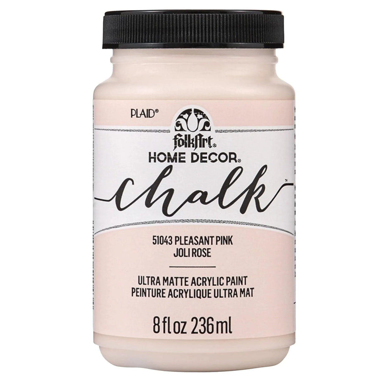 FolkArt Chalk Acrylic Paint - Pleasant Pink (8 oz Bottle)