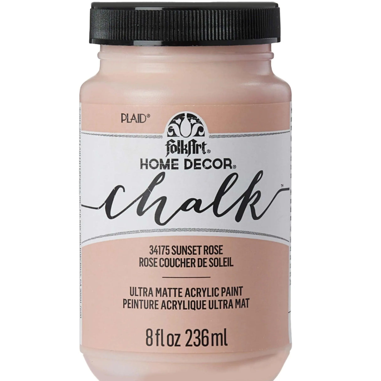 FolkArt Chalk Acrylic Paint - Sunset Rose (8 oz Bottle)
