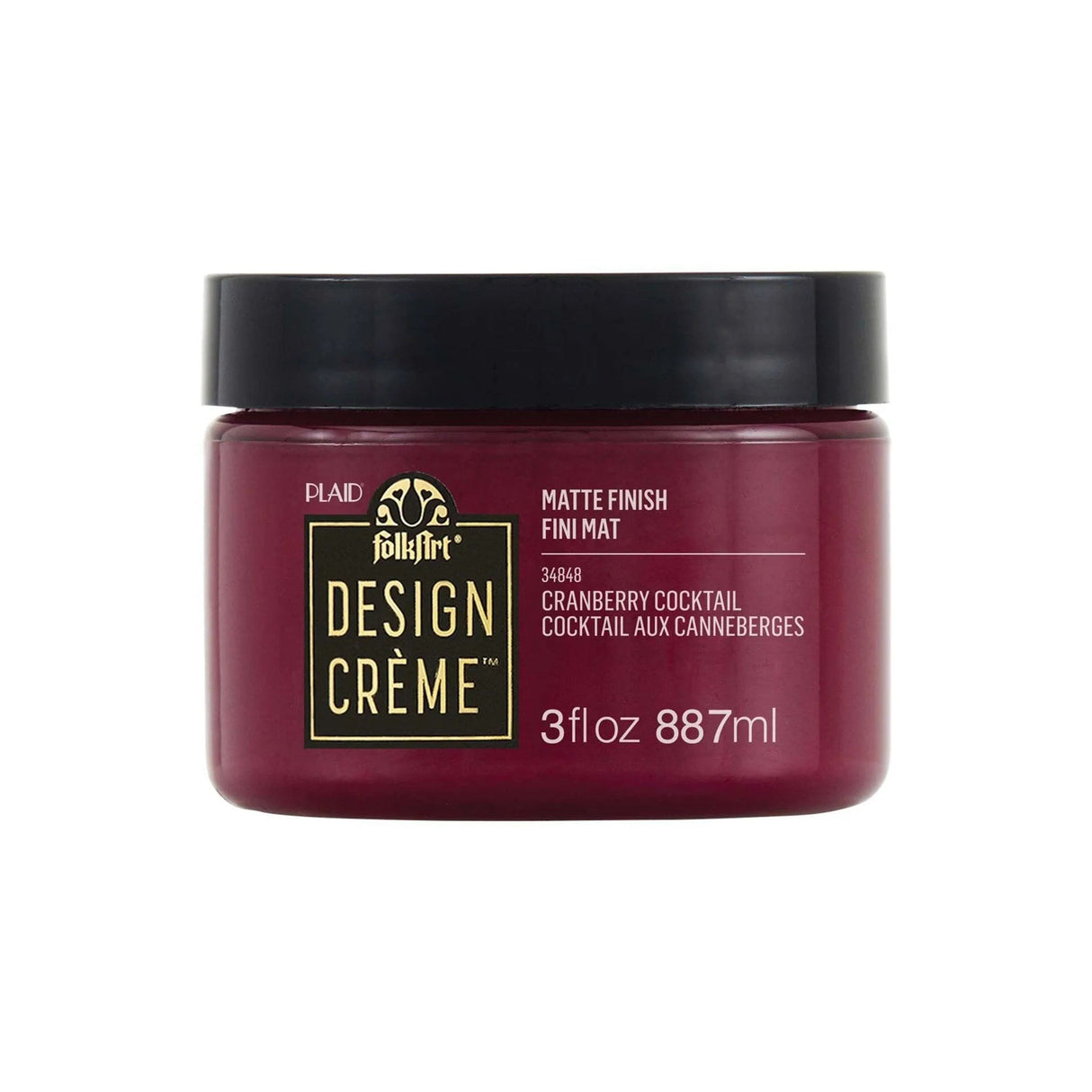 FolkArt Creme Acrylic Paint - Cranberry Cocktail (3 oz Jar)