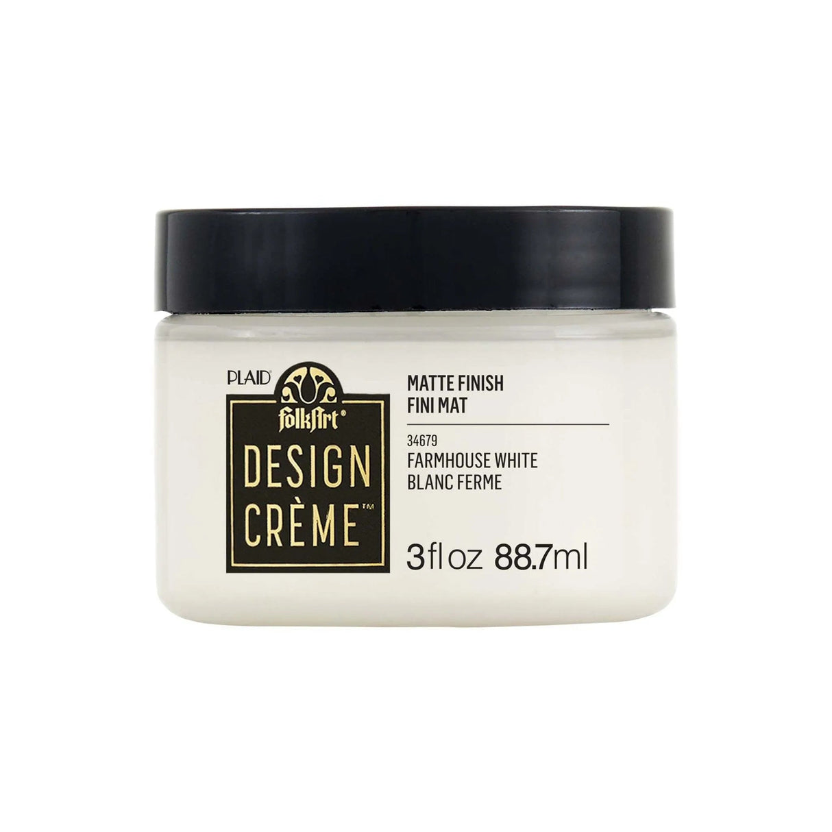 FolkArt Creme Acrylic Paint - Farmhouse White (3 oz Jar)