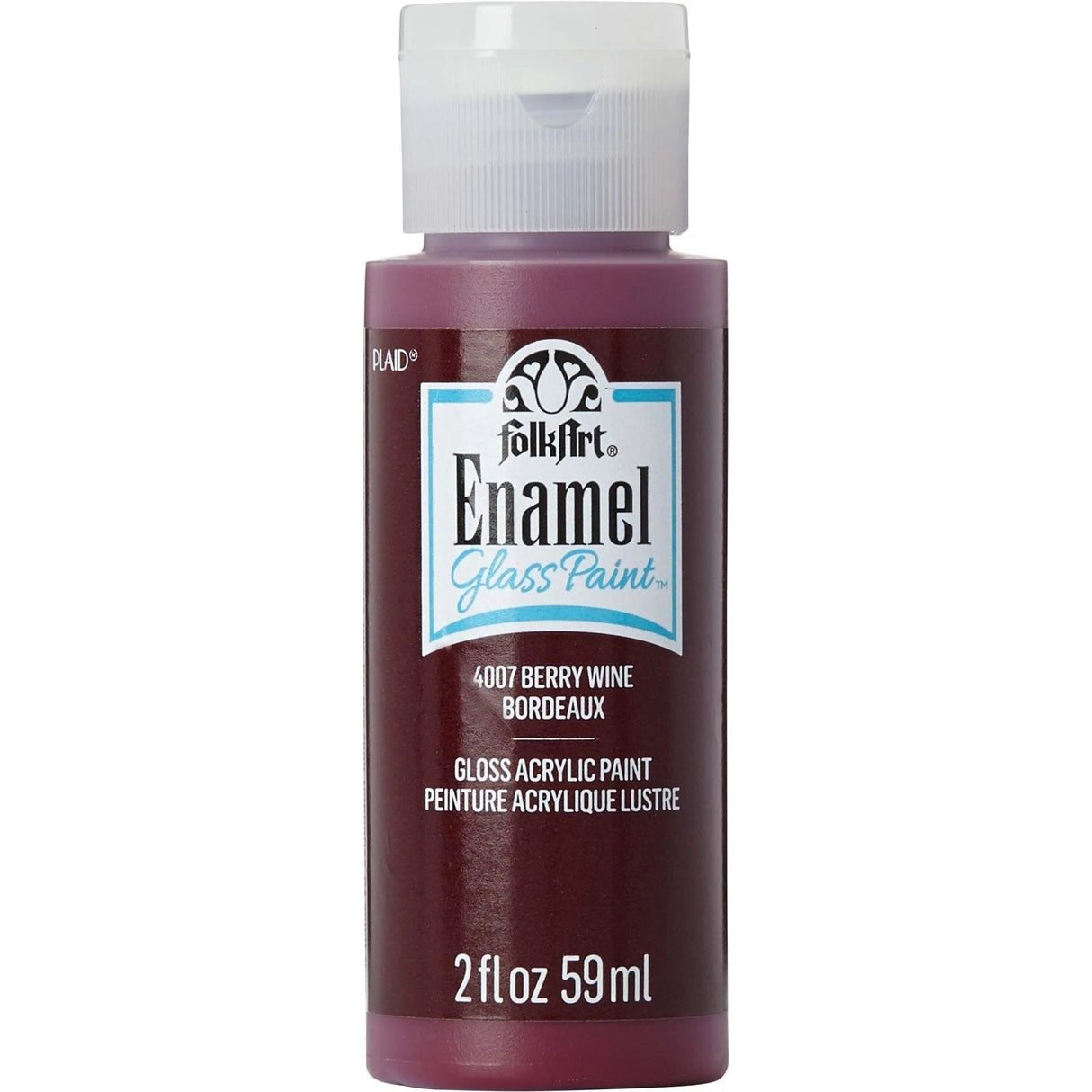 FolkArt Enamel Paint - Berry Wine (2 oz Bottle)