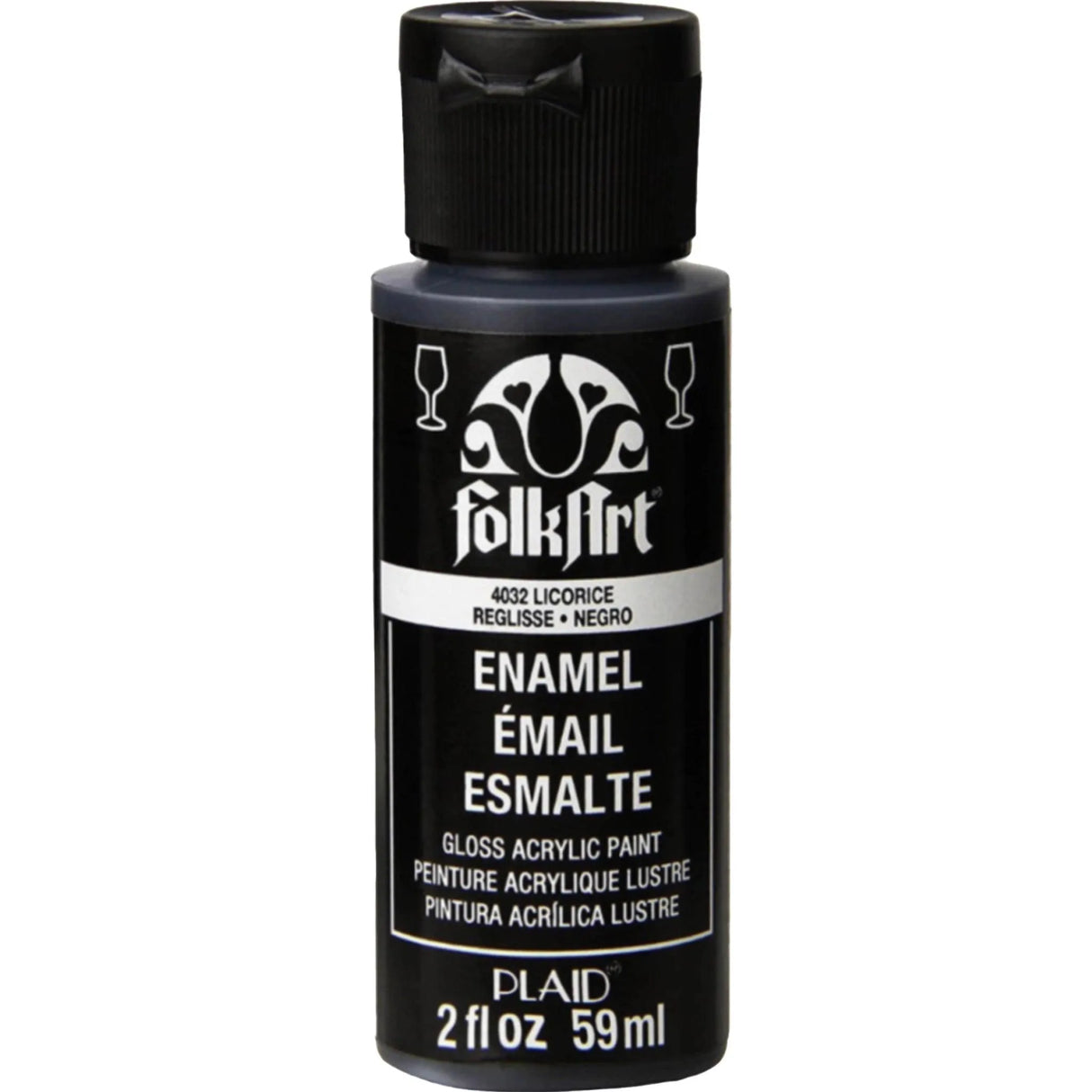 FolkArt Enamel Paint - Licorice (2 oz Bottle)