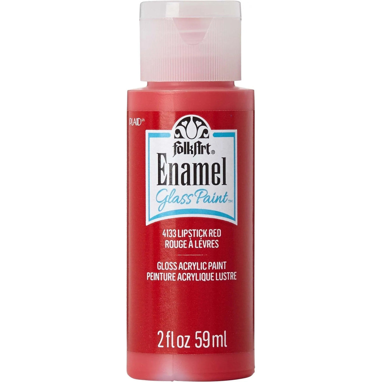 FolkArt Enamel Paint - Lipstick Red (2 oz Bottle)