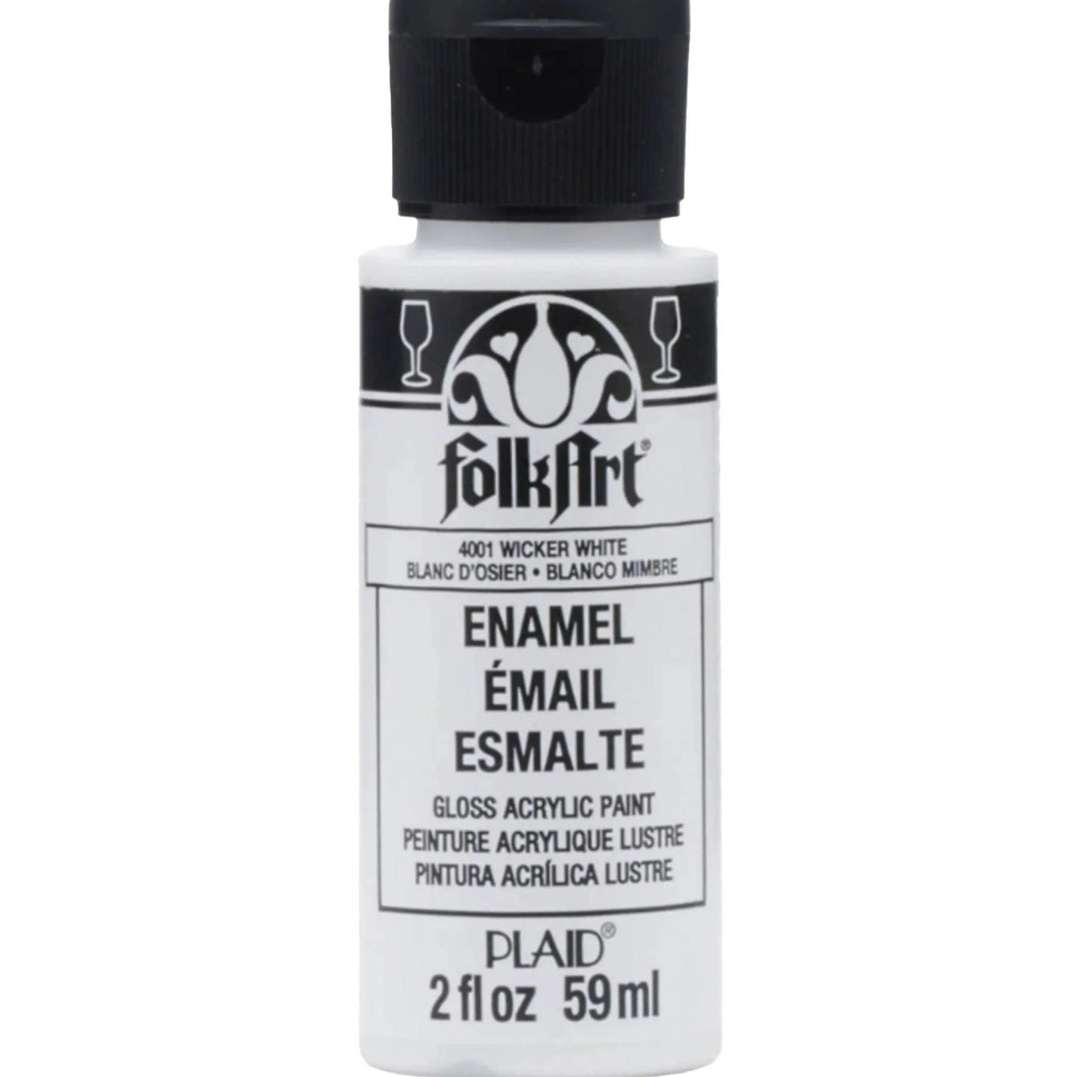 FolkArt Enamel Paint - Wicker White (2 oz Bottle)
