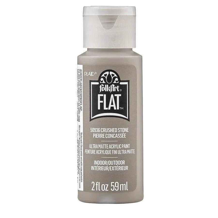 FolkArt Flat Ultra Matte Acrylic Paint - Crushed Stone (2 oz Bottle)