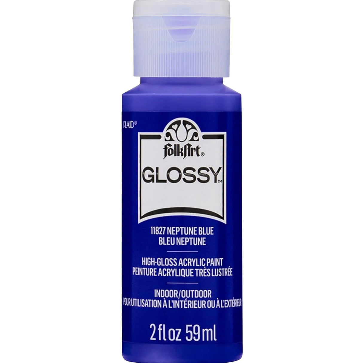 FolkArt Glossy Acrylic Paint - Neptune Blue (2 oz Bottle)