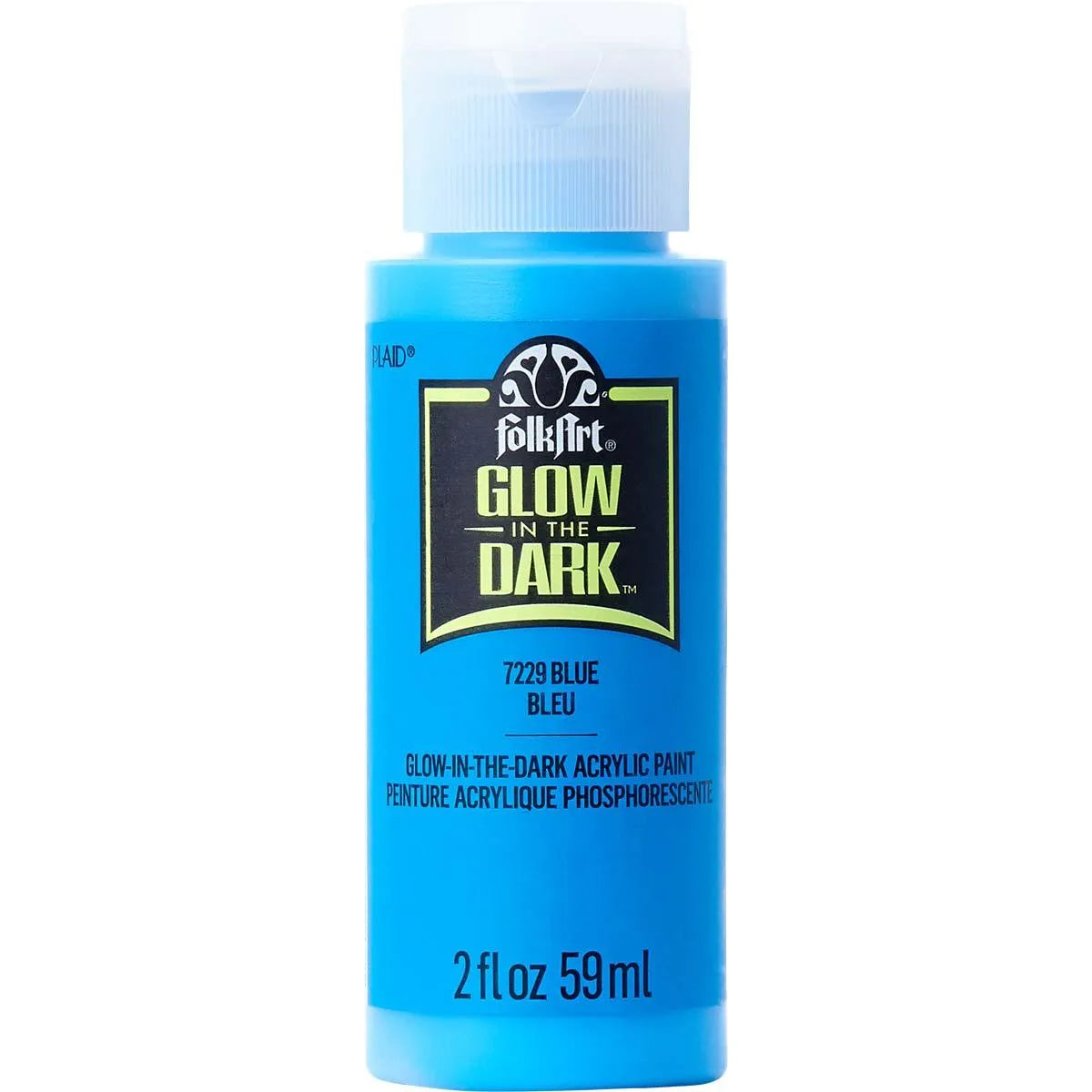 FolkArt Glow In Dark Acrylic Paint - Blue (2 oz Bottle)