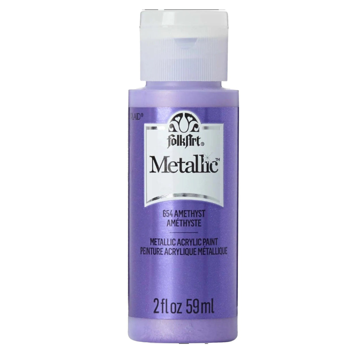 FolkArt Metallic Acrylic Paint - Amethyst (2 oz Bottle)