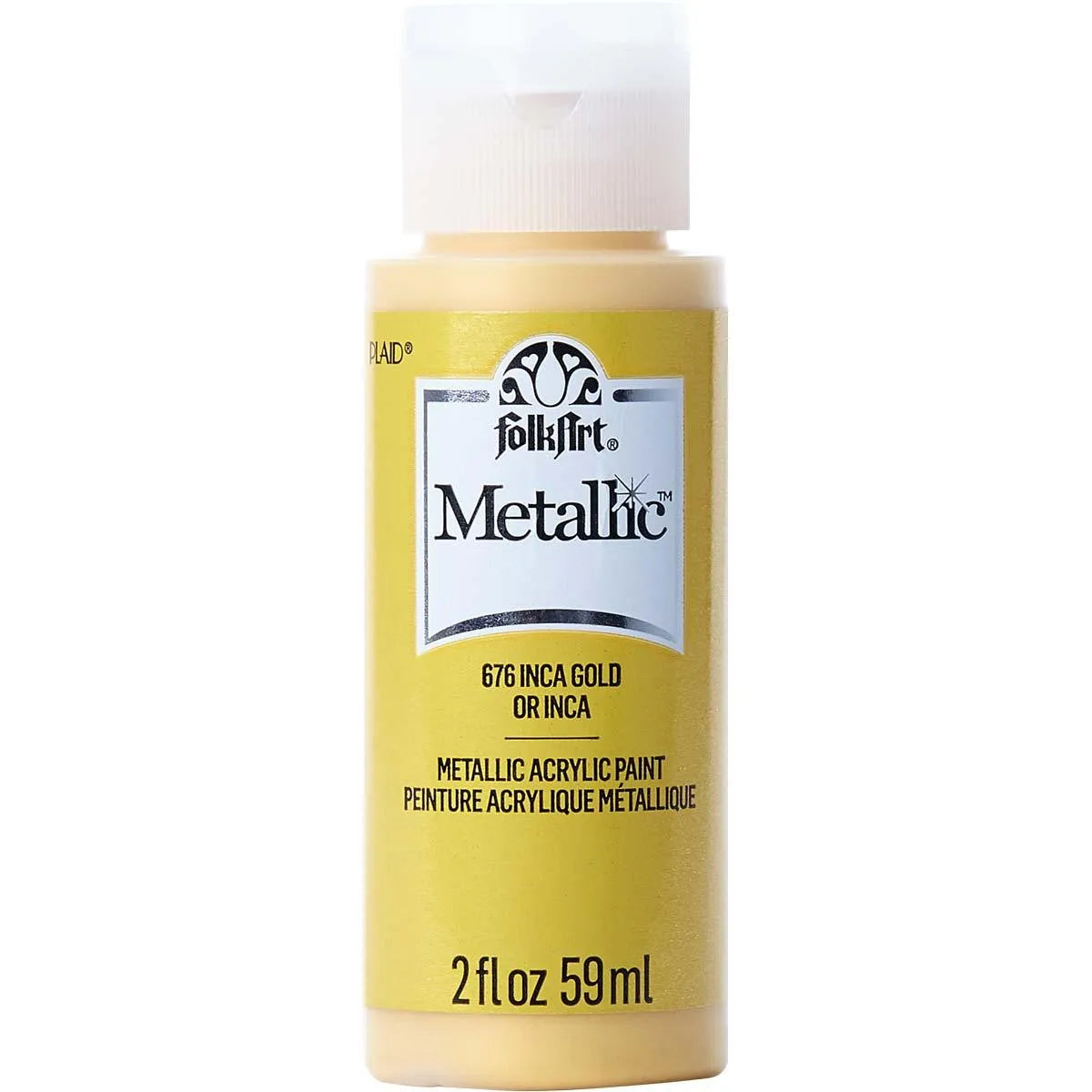 FolkArt Metallic Acrylic Paint - Inca Gold (2 oz Bottle)