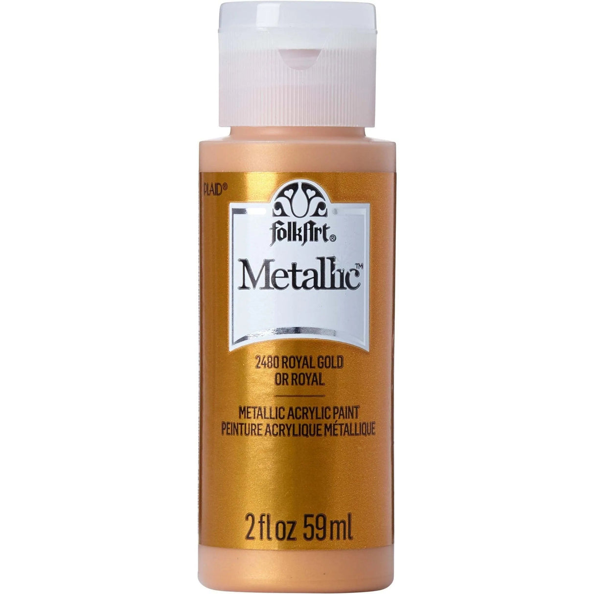 FolkArt Metallic Acrylic Paint - Royal Gold (2 oz Bottle)