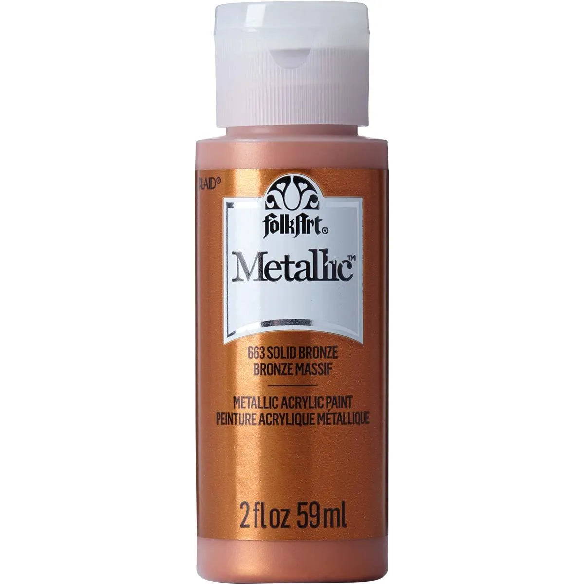 FolkArt Metallic Acrylic Paint - Solid Bronze (2 oz Bottle)