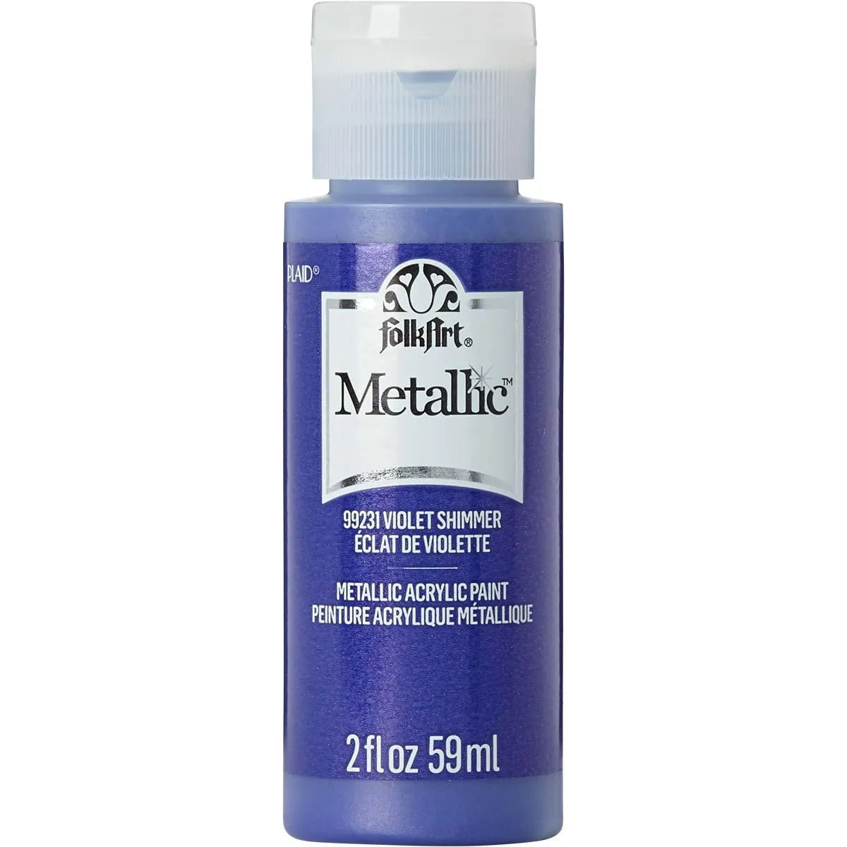 FolkArt Metallic Acrylic Paint - Violet Shimmer (2 oz Bottle)