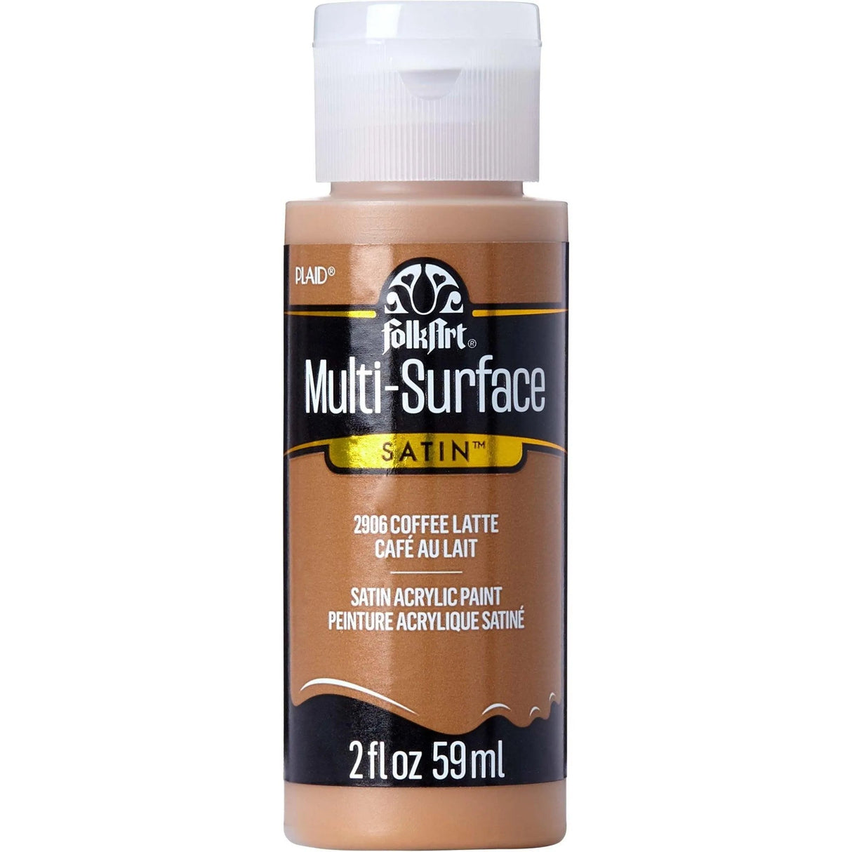 FolkArt Multi-Surface Acrylic Paint - Coffee Latte (2 oz Bottle)