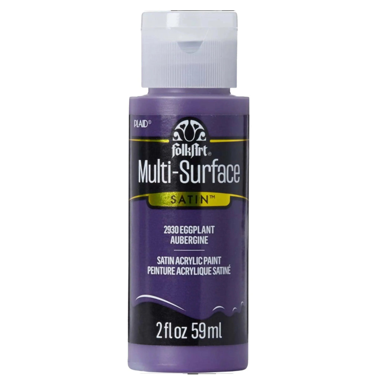 FolkArt Multi-Surface Acrylic Paint - Eggplant (2 oz Bottle)