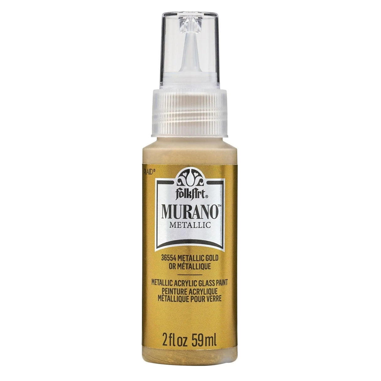 FolkArt Murano Glass Paint - Metallic Gold (2 oz Bottle)