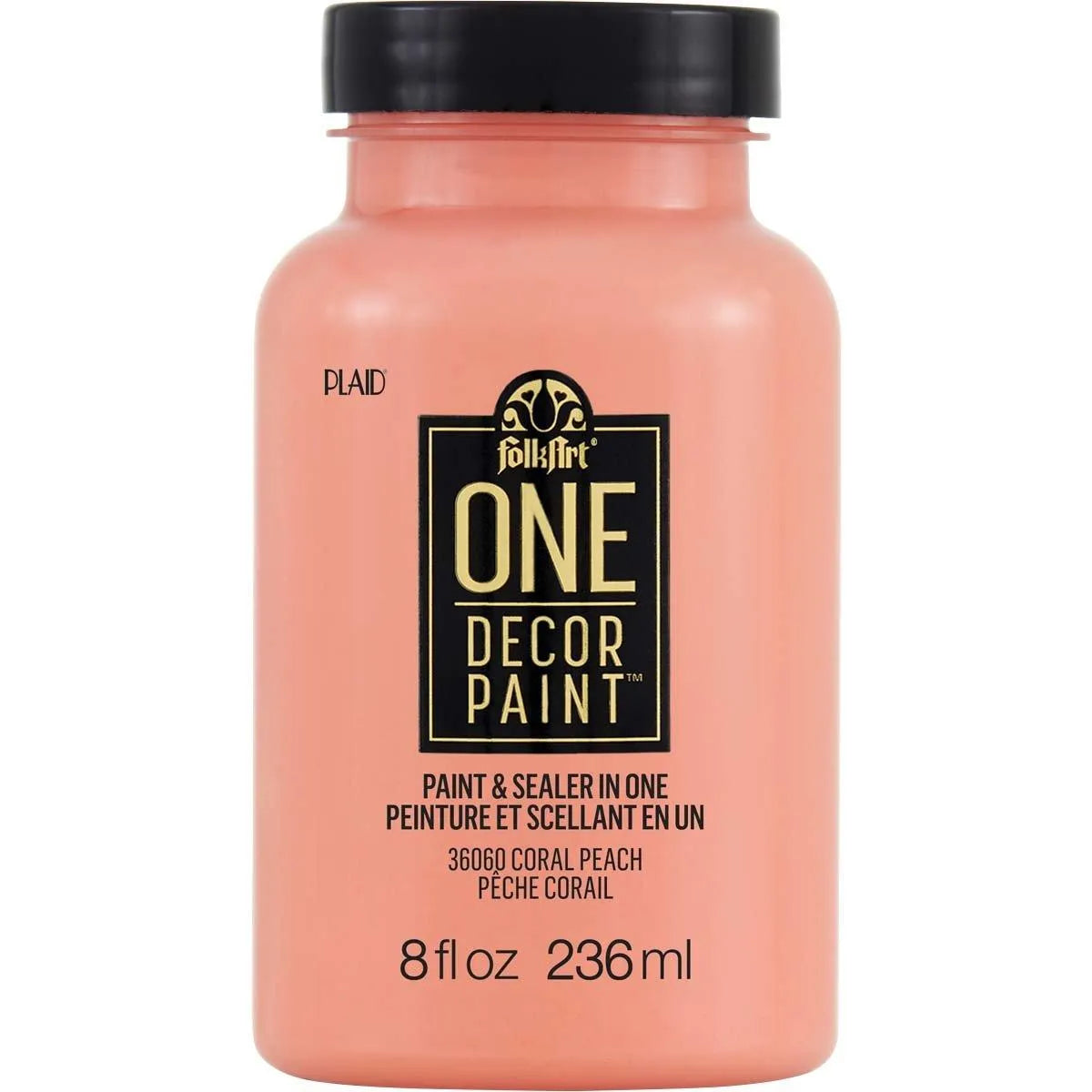 FolkArt One Decor Paint - Coral Peach (8 oz Bottle)