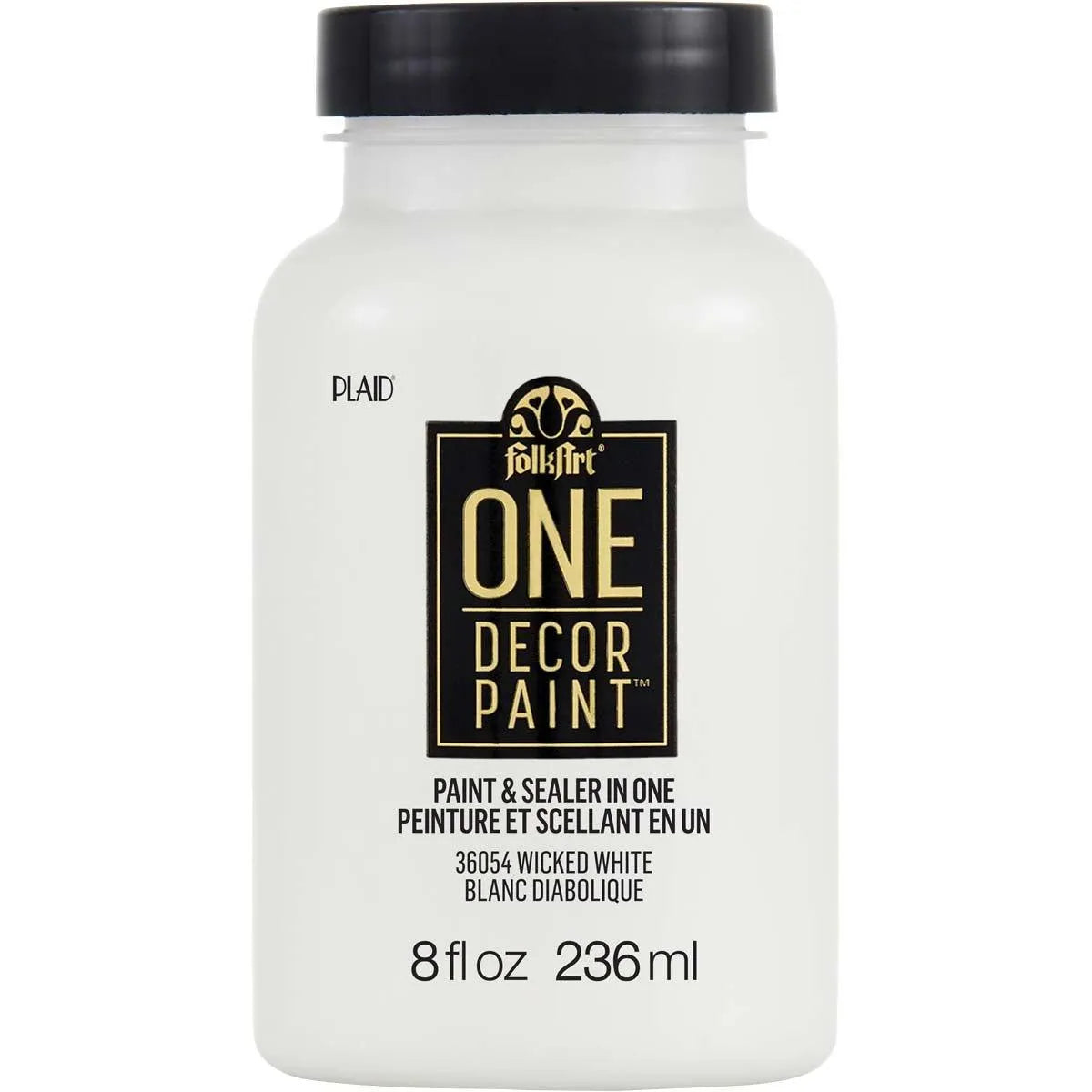 FolkArt One Decor Paint - Wicked White (8 oz Bottle)