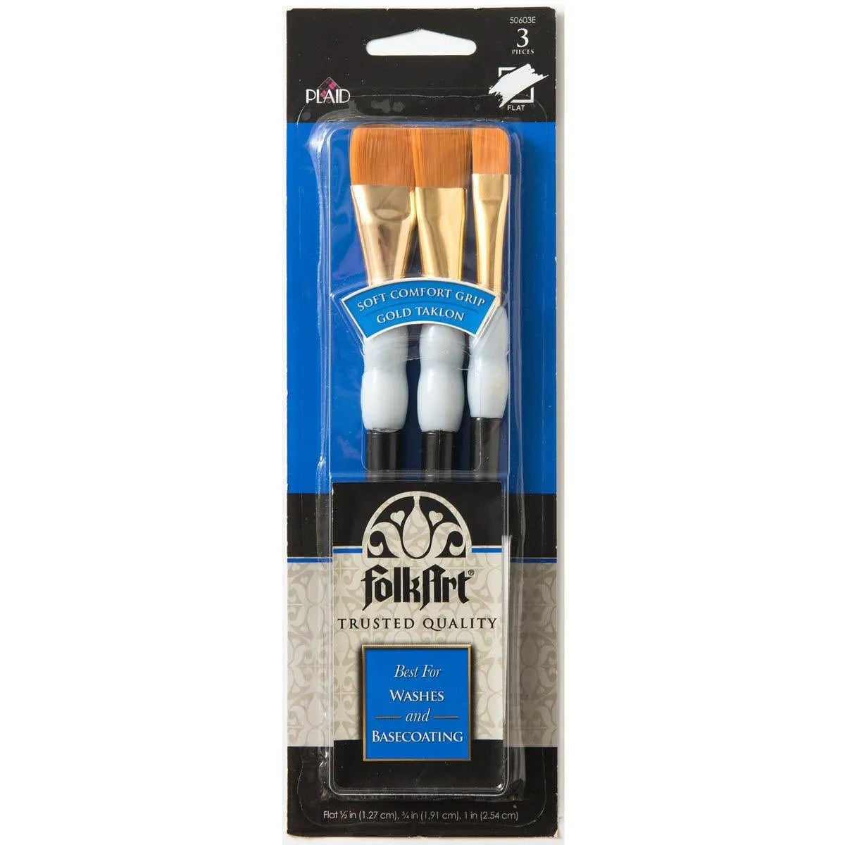 FolkArt Soft Grip Wash Brush Set (3 per Set)