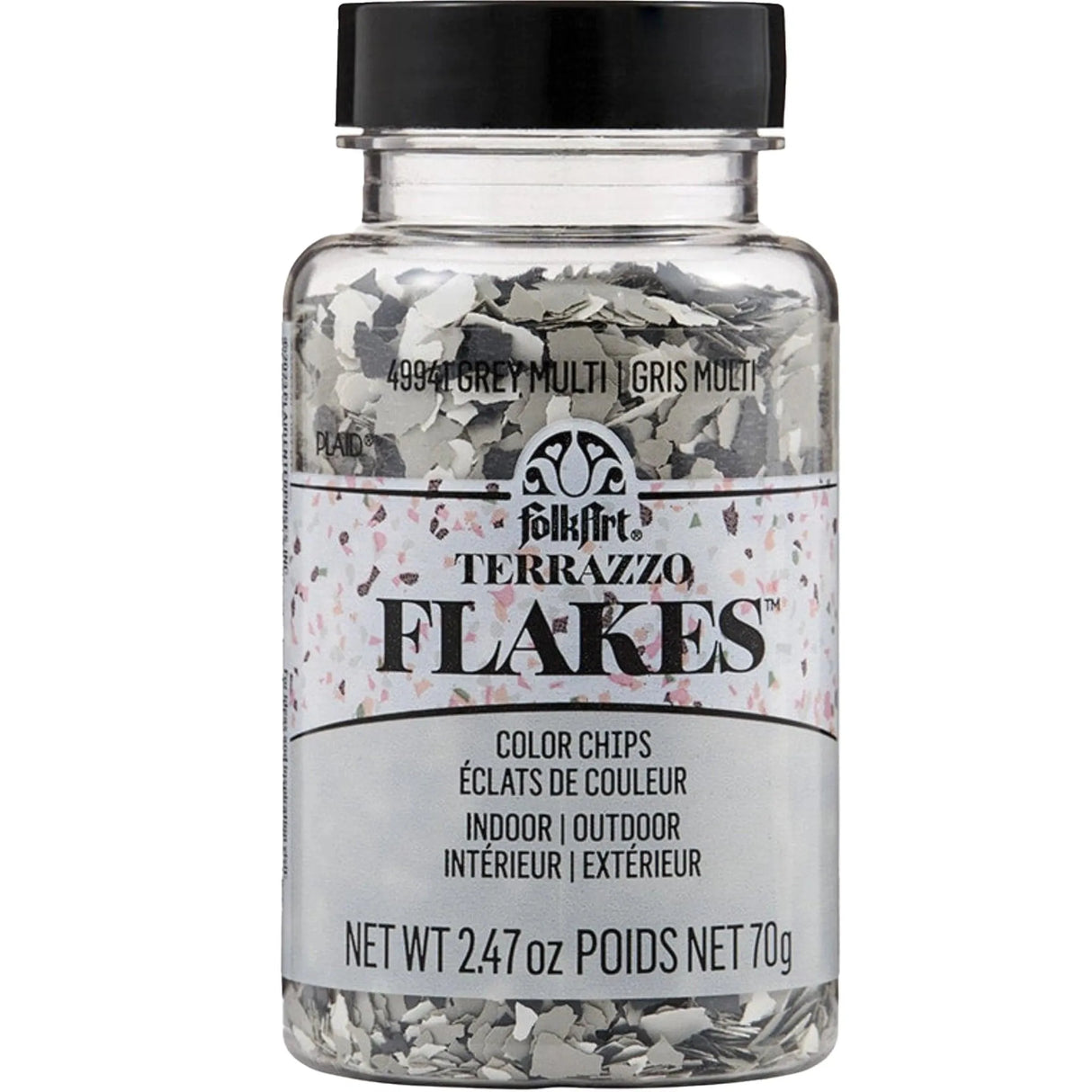 FolkArt Terrazzo Flakes - Gray Multi (2.47 oz Bottle)
