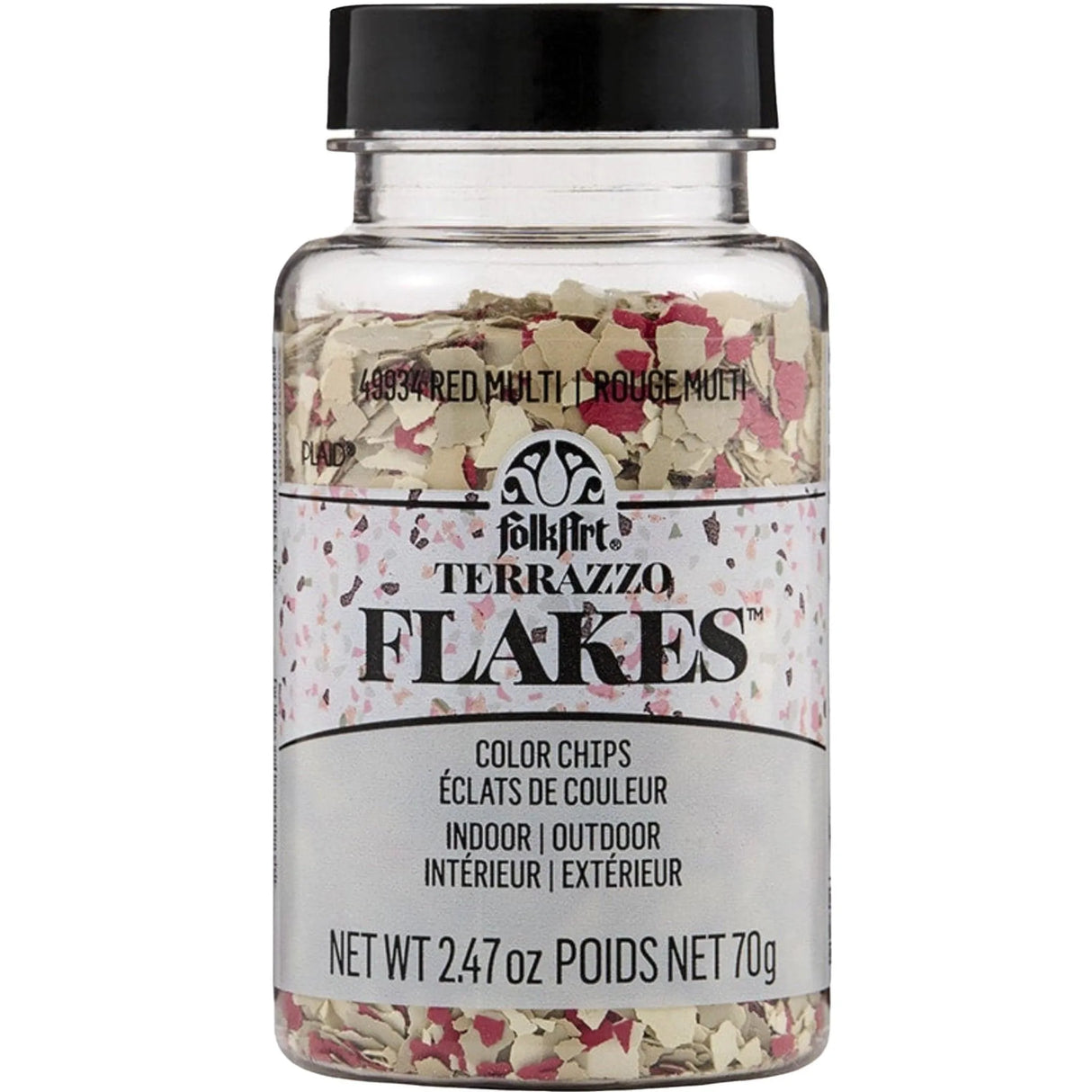 FolkArt Terrazzo Flakes - Red Multi (2.47 oz Bottle)