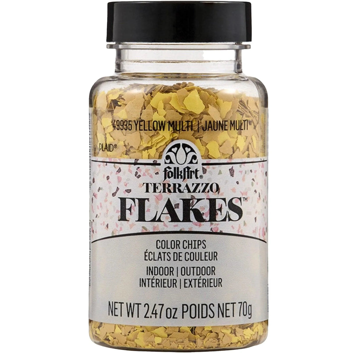 FolkArt Terrazzo Flakes - Yellow Multi (2.47 oz Bottle)