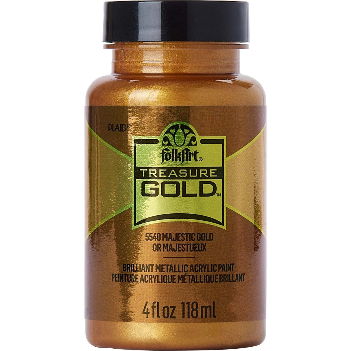 FolkArt Treasure Gold Acrylic Paint - Majestic Gold (4 oz Bottle)
