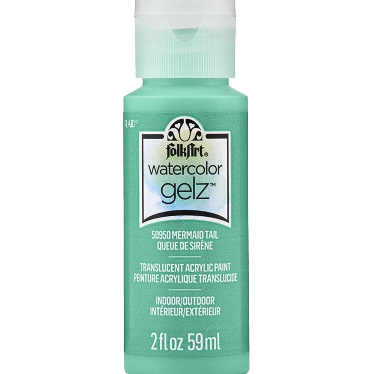 FolkArt Watercolor Gelz Acrylic Paint - Mermaid Tail (2 oz Bottle)