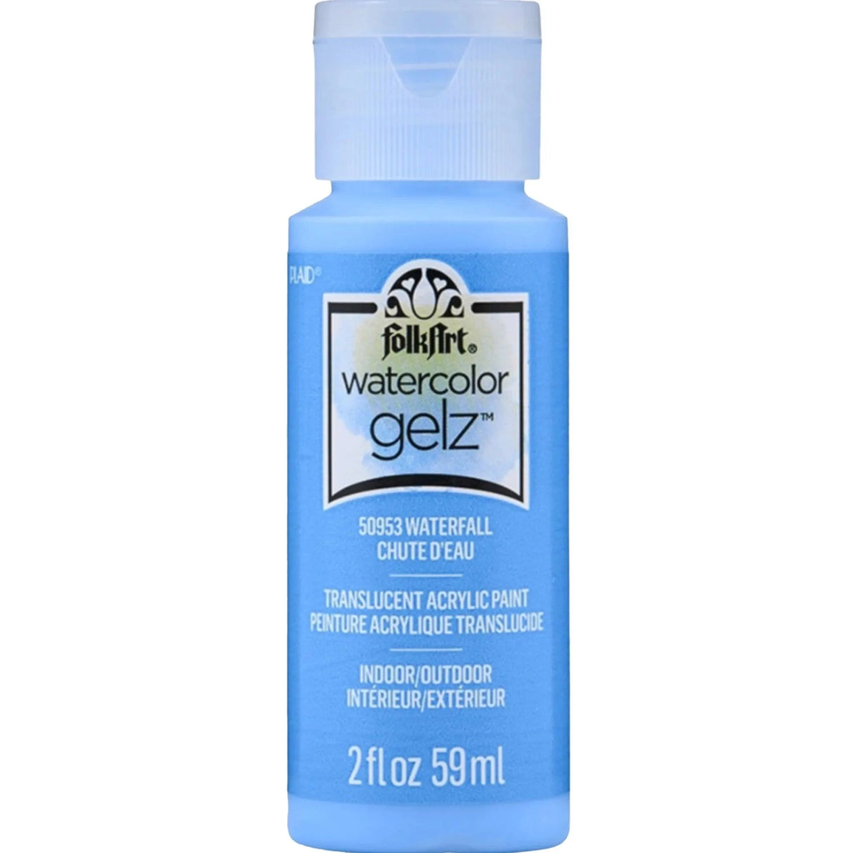 FolkArt Watercolor Gelz Acrylic Paint - Waterfall (2 oz Bottle)