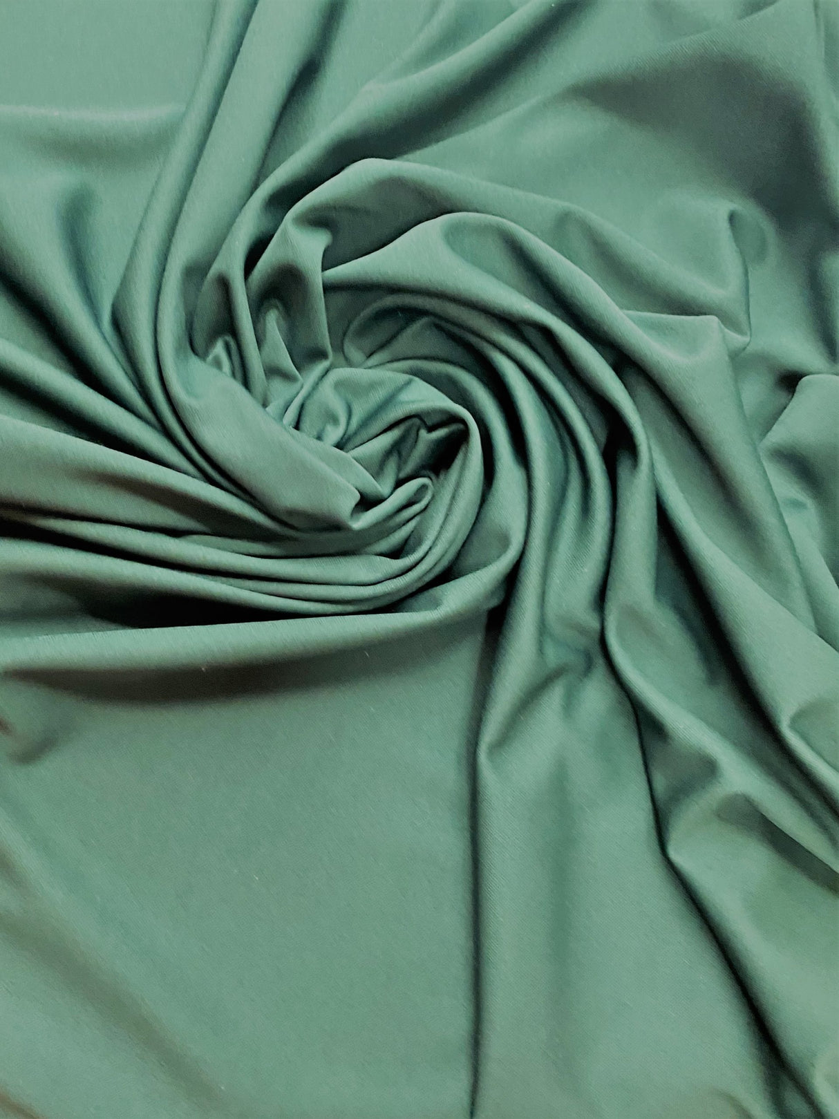 Forest Green Polyester Scuba Fabric - Forest Green, Knit, 59"-60" Width