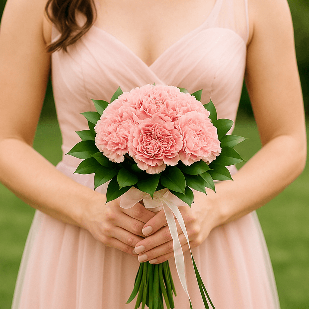 Pink Carnations Bridesmaids Bouquets 3 Sets Fresh Flowers 43 Stems Each