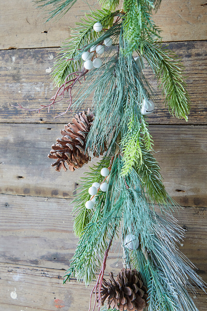 6’ Pine Berry Bell Garland
