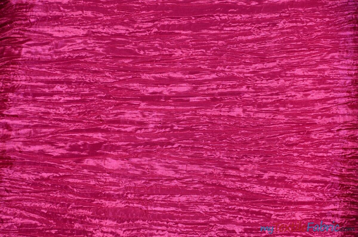 Crease Taffeta Crush Taffeta Polyester Fabric - Crushed Texture, 50/52" Width (Continuous Yards Or By Bolt)