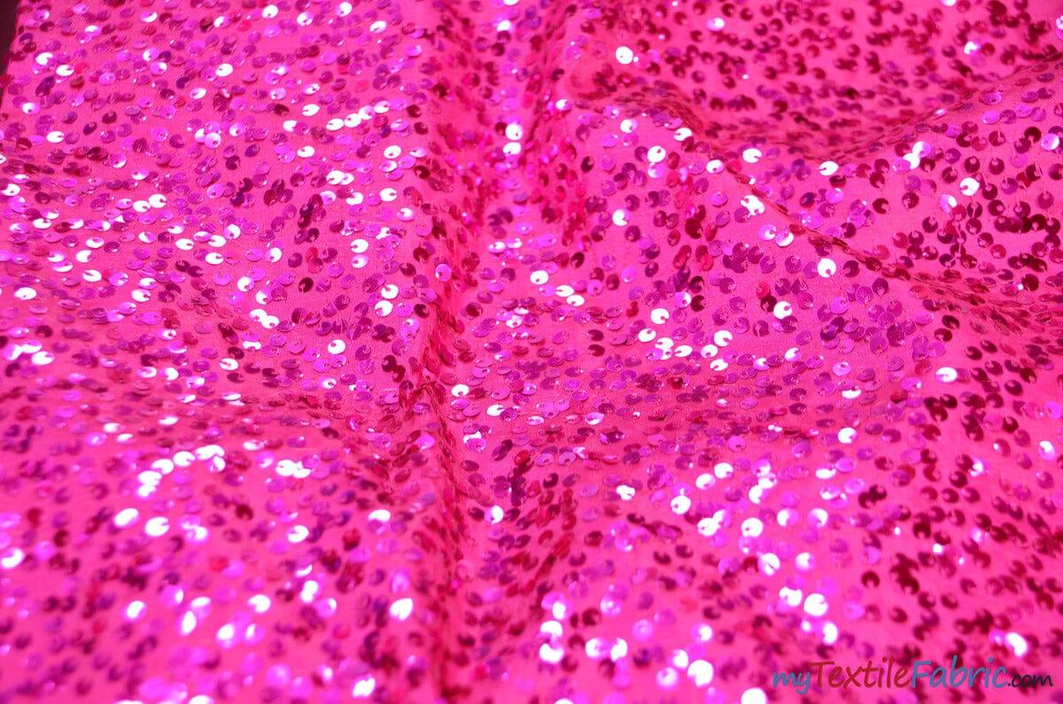 Glitz Sequins Taffeta Polyester Fabric - Raindrop Sequins, 54" Wide (1 Yard)