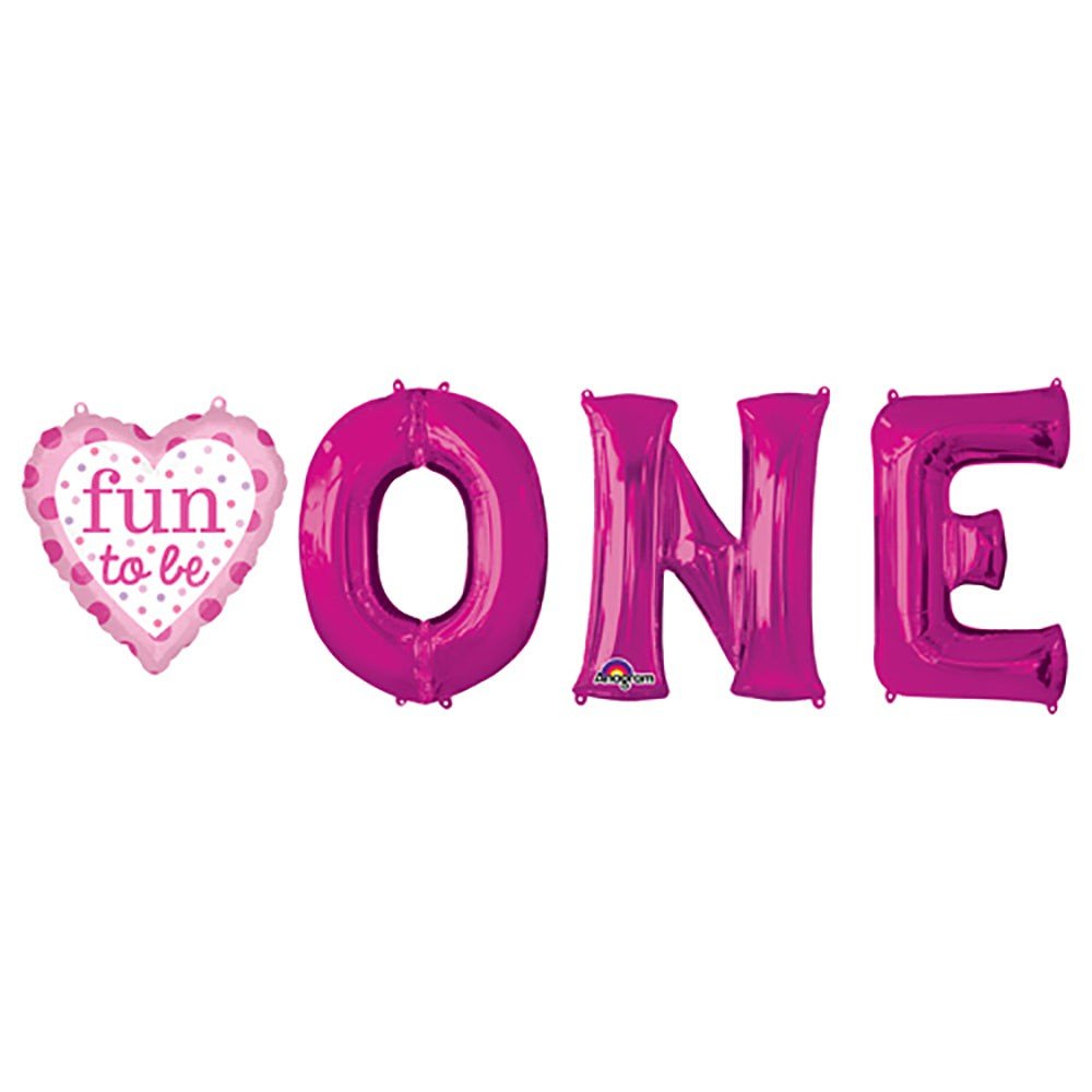 Girls First Birthday Foil Balloon