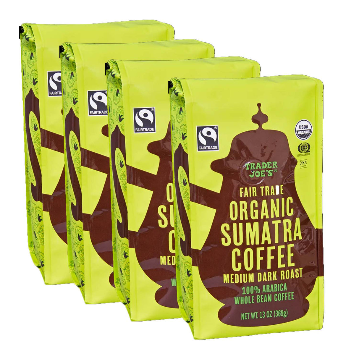 Trader Joe's Fair Trade Organic Sumatra Coffee - Rich & Bold, 13 oz