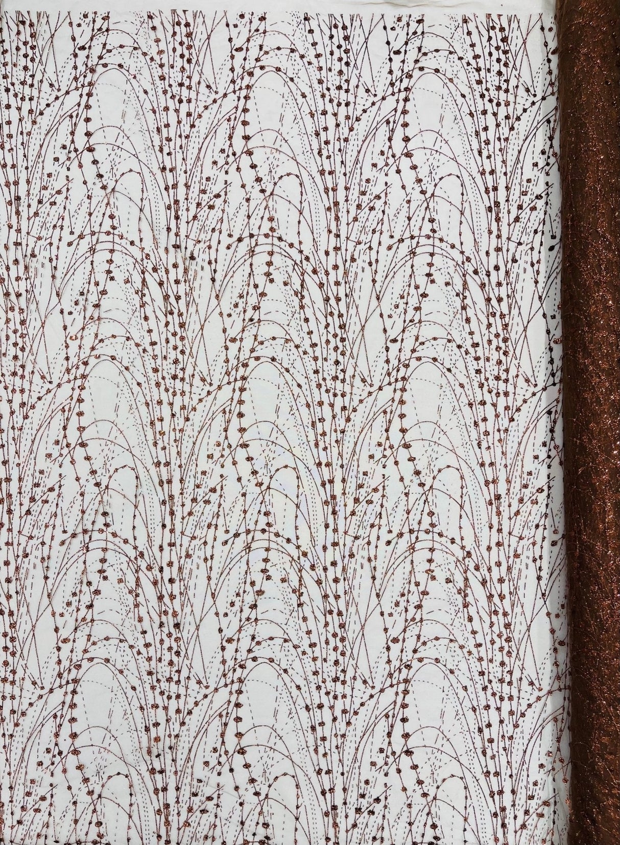 Galaxy Glitter Design Mesh Lace Polyester Fabric - Glitter Galaxy Pattern, 52-54" Width (1 Yard)