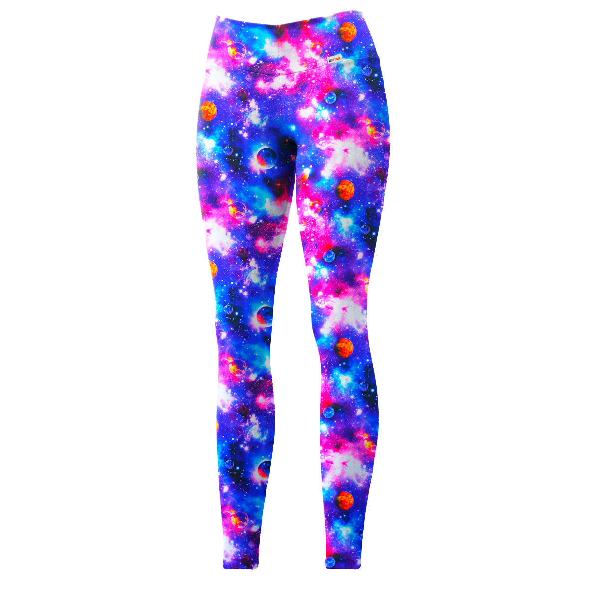 Galaxy Polyester Spandex Fabric - Pink, Blue, Multi, Sparkly Galaxy Print, 58/60" Width, 200 GSM (1 Yard)