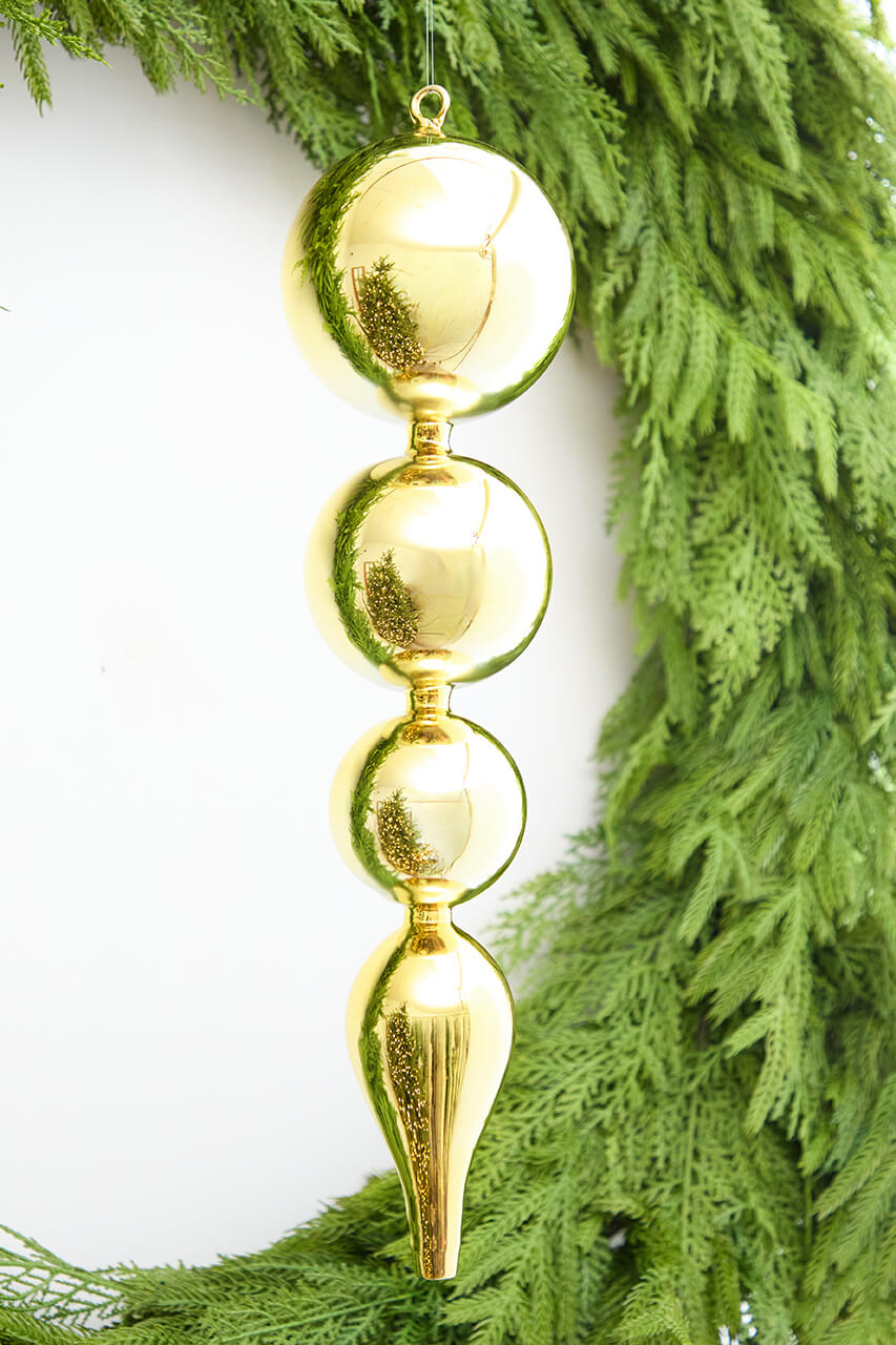 19.5" Gold Glass Finial Ornament