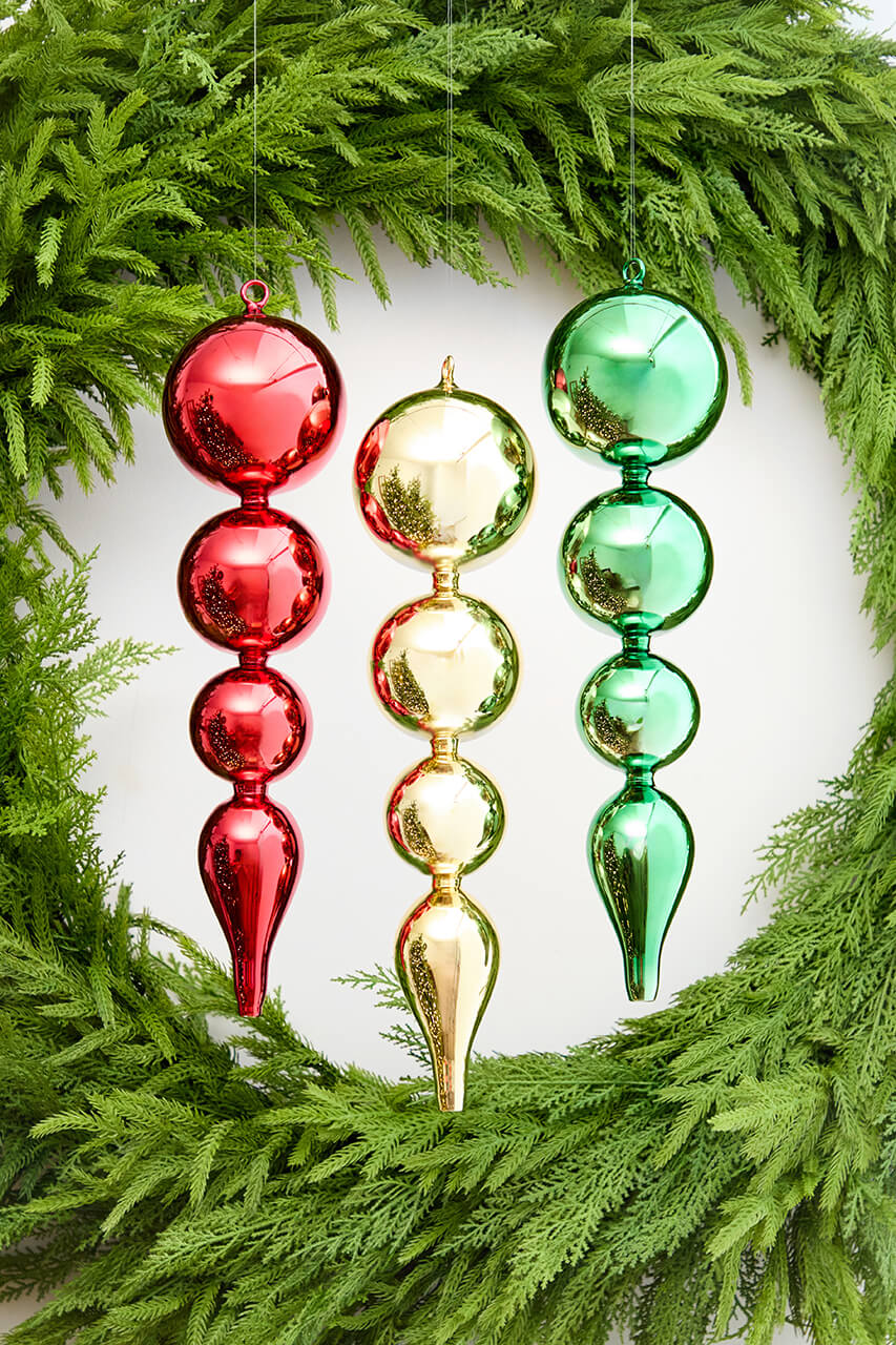 19.5" Gold Glass Finial Ornament