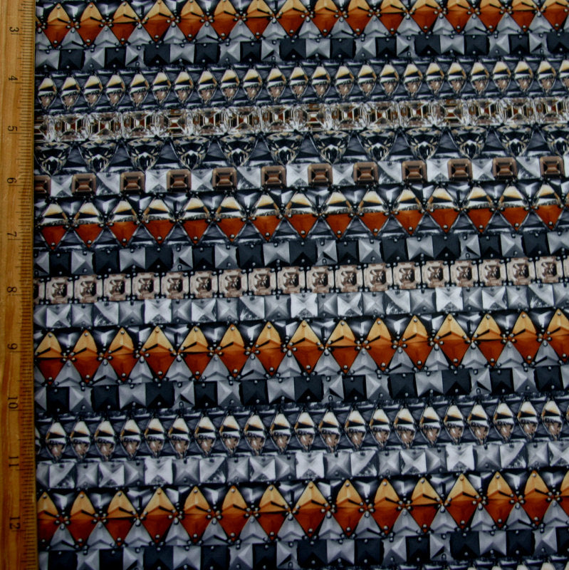 Swim Knit Gems and Metal Nylon Lycra