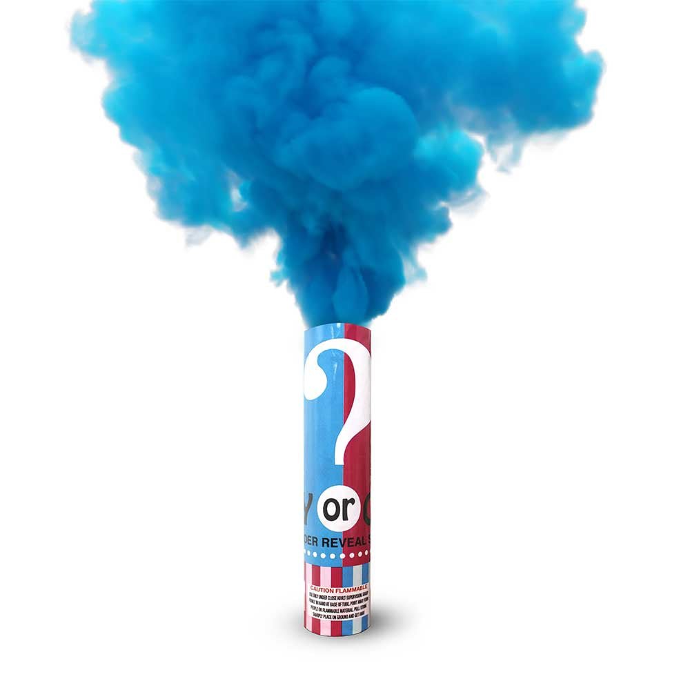 Gender Reveal Smoke Tube Blue Boy