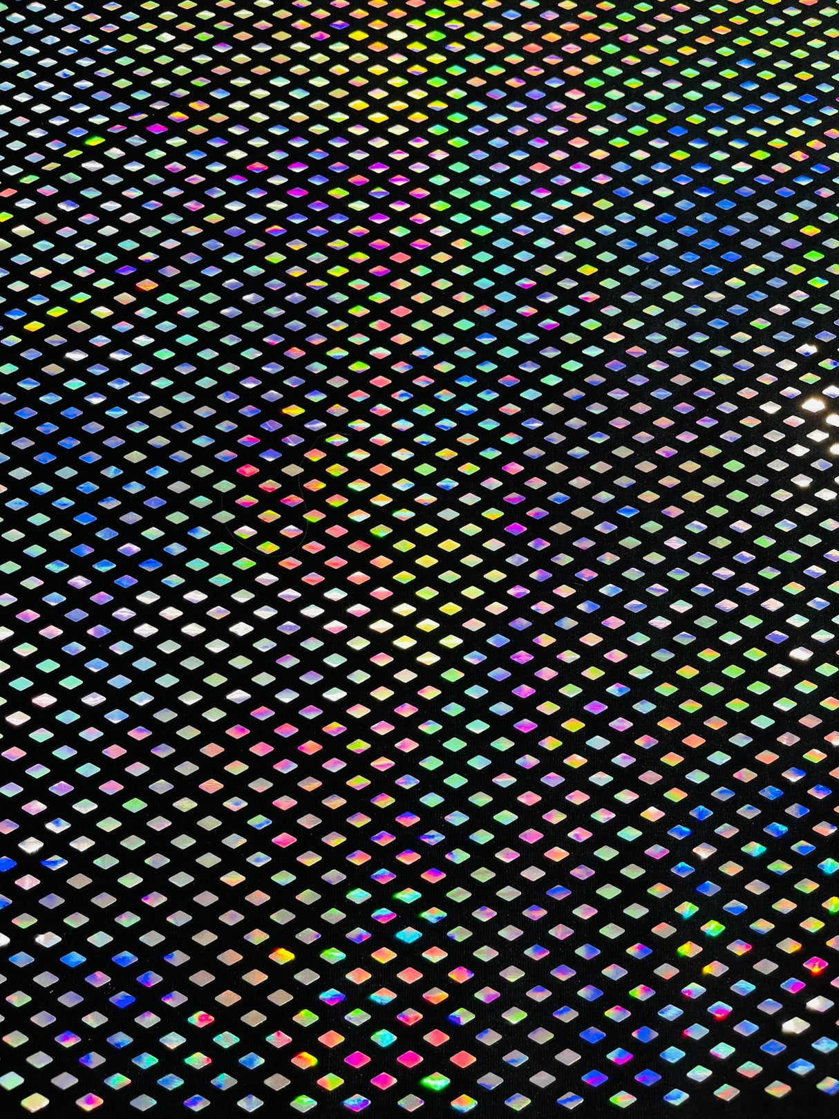 Geometric Foil Velvet Stretch Fabric - Black Iridescent, 58" Width (1 Yard)