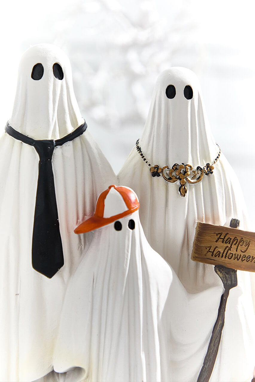 12.4" Resin Halloween Ghost Family
