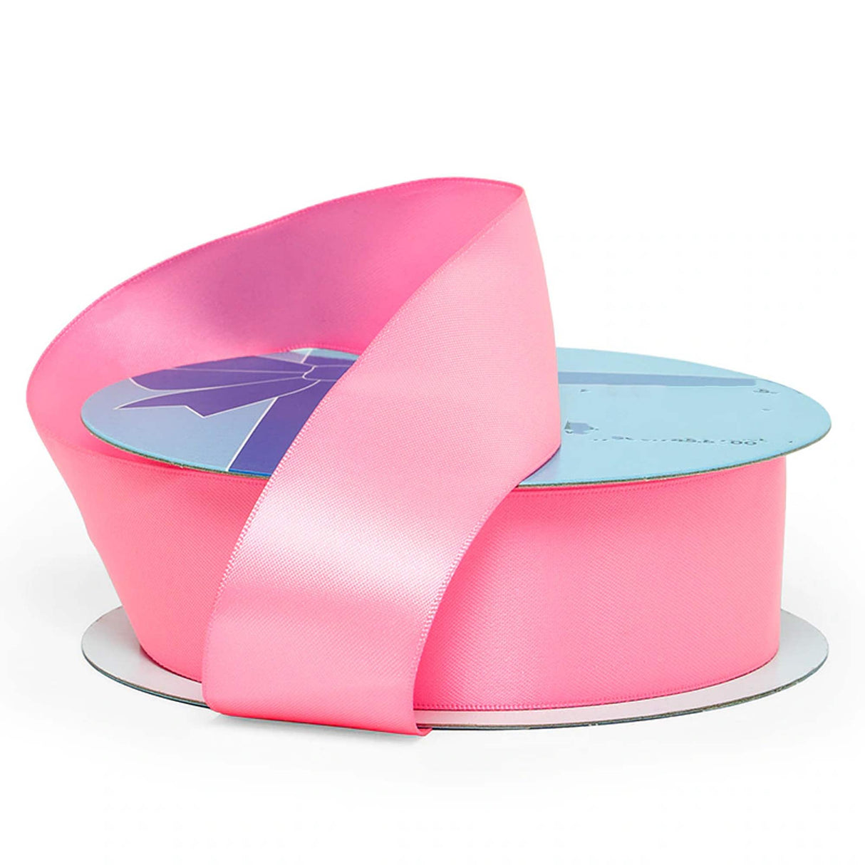 Solid Color Satin for Floral Crafting 1 1/2 '' X 50 yd Double Faced 1 / roll Bubblegum Pink